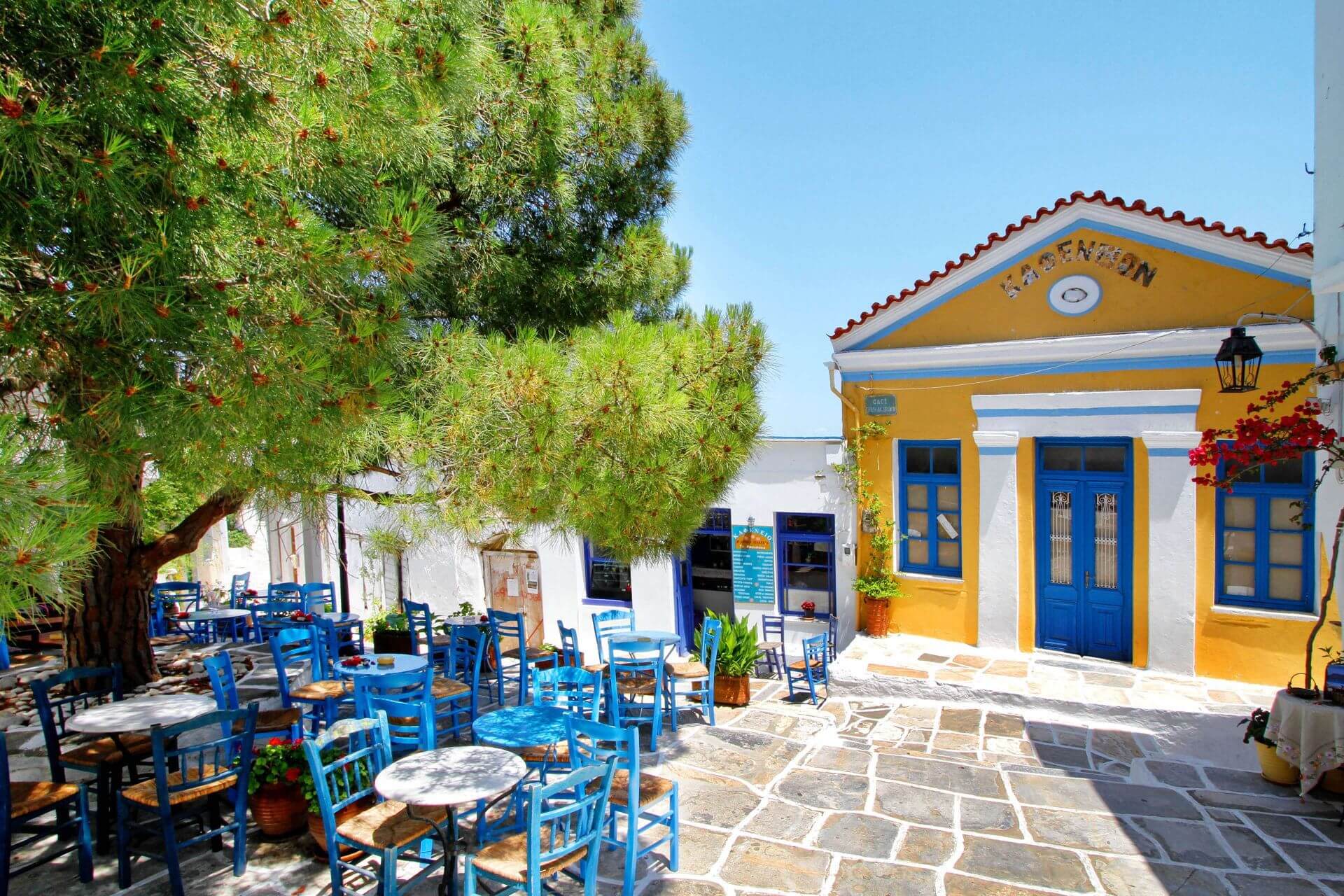 Lefkes, an athentic village in Paros, Greece